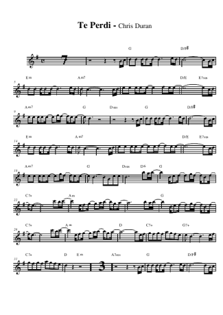 Chris Durán Te Perdi score for Alto Saxophone