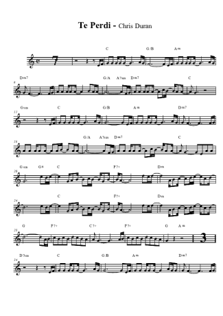 Chris Durán Te Perdi score for Tenor Saxophone Soprano Clarinet (Bb)