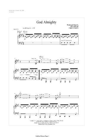 Chris Tomlin  score for Piano