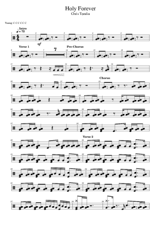 Score for Drums