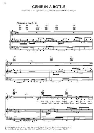 Christina Aguilera  score for Piano