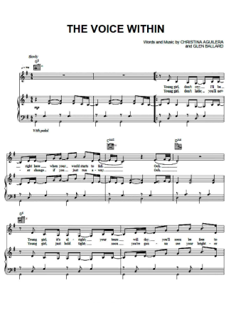 Christina Aguilera  score for Piano