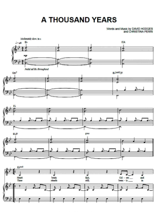 Christina Perri  score for Piano