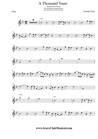 Christina Perri  score for Flute