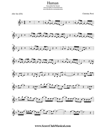 Christina Perri  score for Alto Saxophone