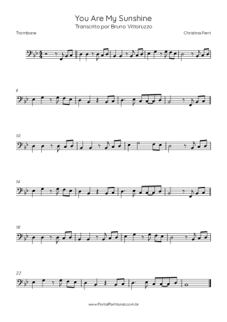 Christina Perri  score for Trombone