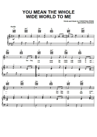 Christina Perri  score for Piano