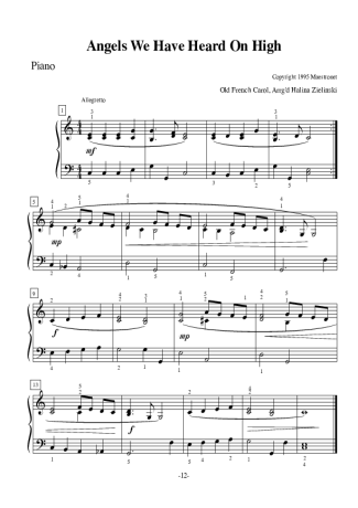 Christmas Songs (Temas Natalinos)  score for Piano