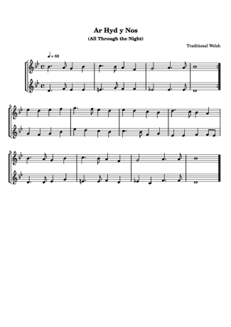 Christmas Songs (Temas Natalinos) Ar Hyd Y Nos score for Piano