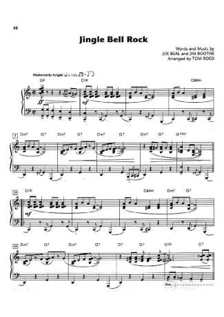 Christmas Songs (Temas Natalinos) Jingle Bell Rock score for Piano