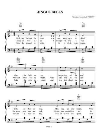 Christmas Songs (Temas Natalinos) Jingle Bells (V2) score for Piano