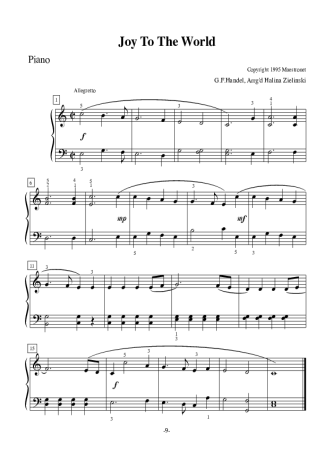 Christmas Songs (Temas Natalinos) Joy To The World score for Piano