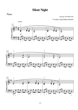 Christmas Songs (Temas Natalinos)  score for Piano