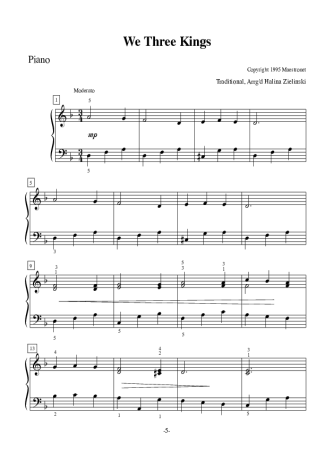 Christmas Songs (Temas Natalinos)  score for Piano