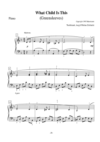 Christmas Songs (Temas Natalinos) What Child is This score for Piano