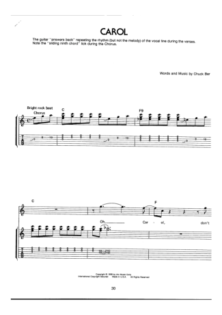 Chuck Berry  score for Guitar