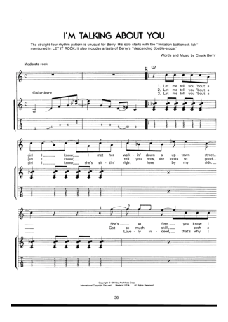 Chuck Berry  score for Guitar