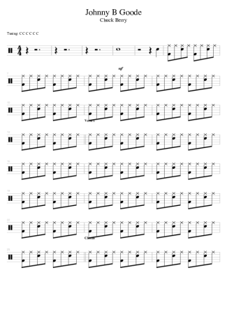 Chuck Berry  score for Drums