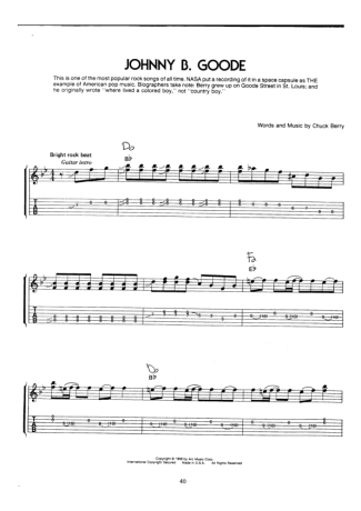 Chuck Berry  score for Guitar