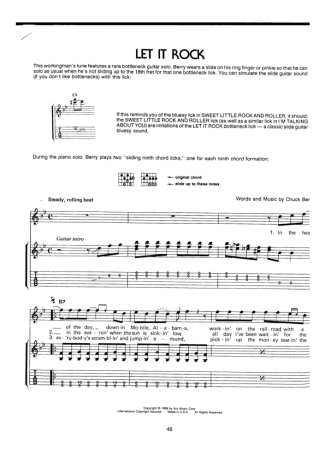 Chuck Berry Let It Rock score for Guitar