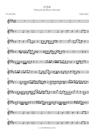 Cidade Negra  score for Trumpet