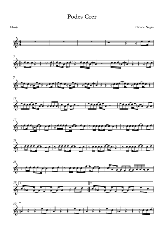 Cidade Negra  score for Flute