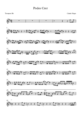 Cidade Negra  score for Trumpet