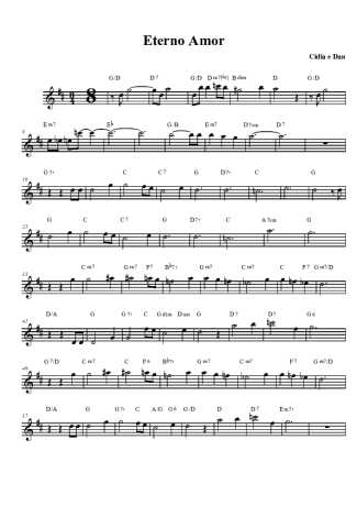 Cídia e Dan Eterno Amor (Novela Alma Gêmea) score for Tenor Saxophone Soprano Clarinet (Bb)