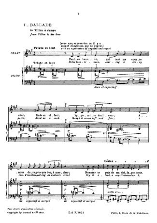 Claude Debussy  score for Piano