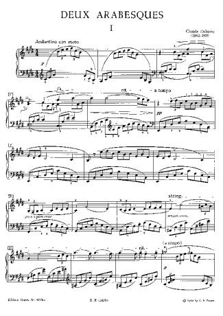 Claude Debussy  score for Piano