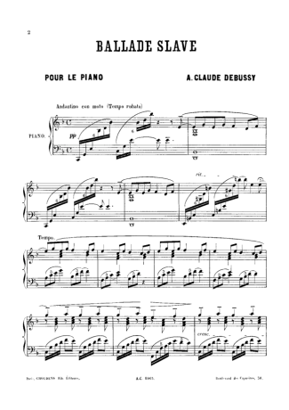 Claude Debussy  score for Piano