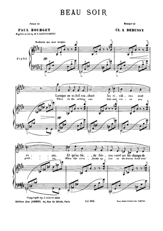 Claude Debussy  score for Piano