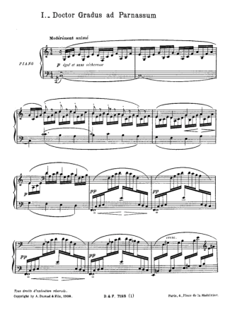 Claude Debussy Childrens Corner score for Piano