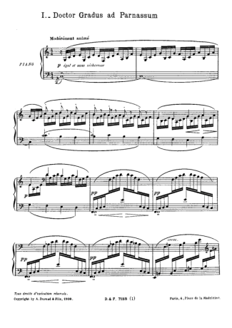 Claude Debussy  score for Piano