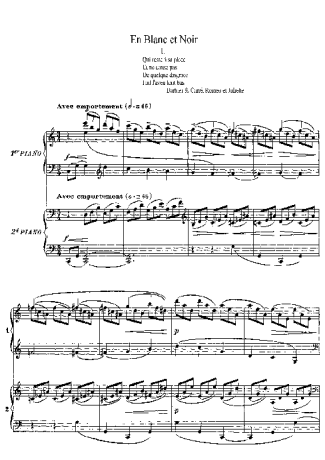 Claude Debussy  score for Piano