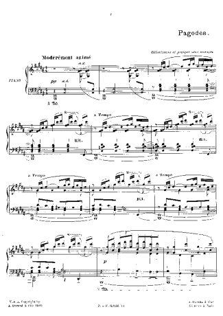 Claude Debussy Estampes score for Piano