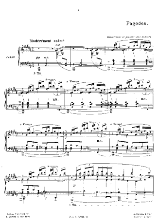 Claude Debussy  score for Piano