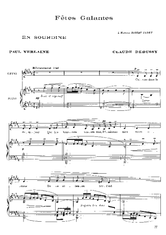 Claude Debussy  score for Piano