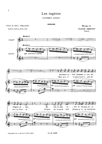 Claude Debussy  score for Piano