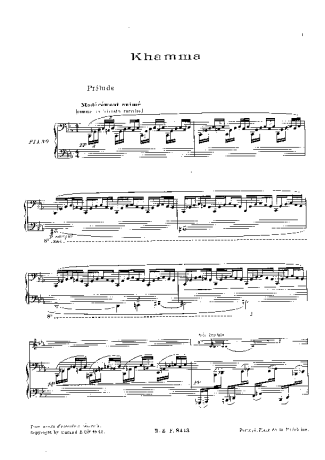 Claude Debussy  score for Piano