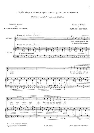 Claude Debussy  score for Piano