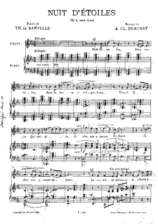 Claude Debussy  score for Piano