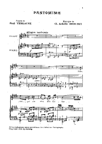 Claude Debussy  score for Piano