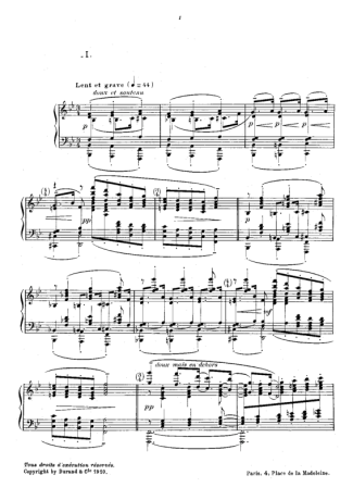 Claude Debussy Prelude I Danseuses De Delphes score for Piano