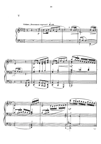 Claude Debussy Prelude V Bruyères score for Piano