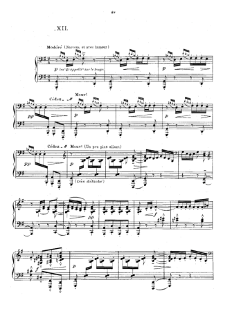 Claude Debussy Prelude XII Minstrels score for Piano