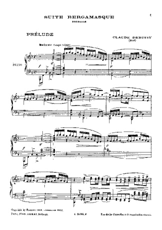 Claude Debussy  score for Piano