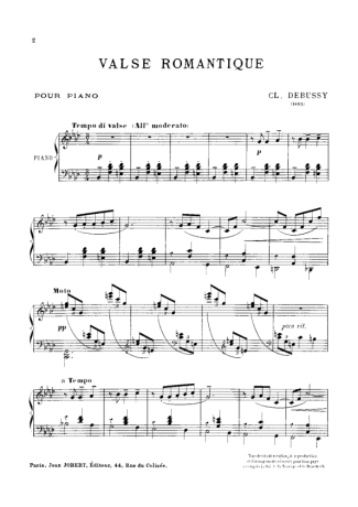 Claude Debussy  score for Piano