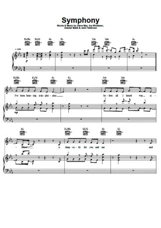 Clean Bandit Symphony score for Piano
