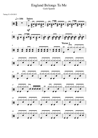 Score for Drums